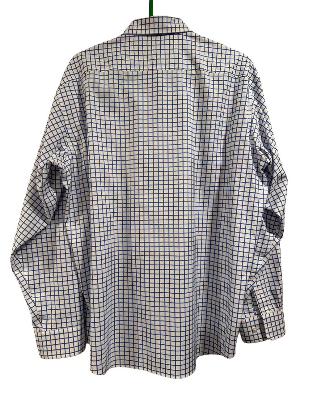 Joseph & Feiss Men's Non-Iron Dress Shirt - White & Navy Windowpane Check XL - Picture 4 of 14